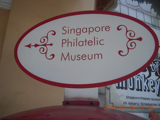 Singapore Philatelic Museum sign