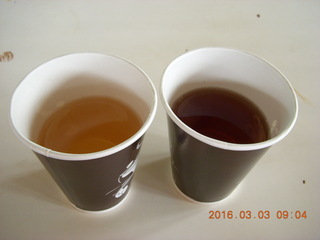 Indonesia tea plantation - cups of tea