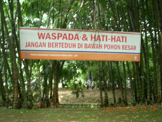 Indonesia Bogur Botanical Garden sign