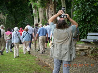 Indonesia Bogur Botanical Garden - taking a picture straight up