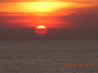 sunset from ship