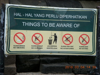 Indonesia - Borobudur temple sign