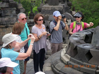 Indonesia - Borobudur temple - woman taking a picture