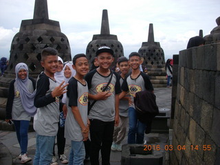 Indonesia - Borobudur temple - kids