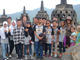 Indonesia - Borobudur temple - kids