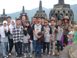 Indonesia - Borobudur temple - people