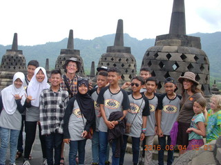 Indonesia - Borobudur temple - kids