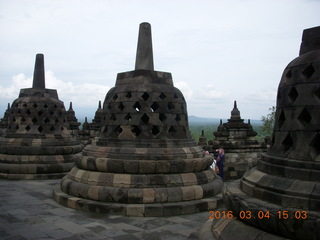 Indonesia - Borobudur temple - Buddha inside bell exposed