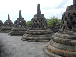 Indonesia - Borobudur temple - exposed bell Buddha