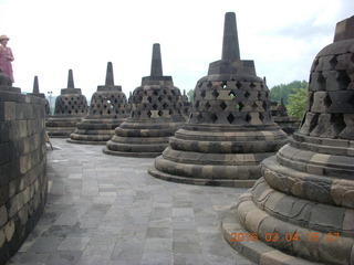 Indonesia - Borobudur temple - exposed bell Buddha