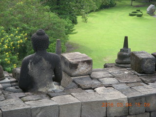Indonesia - Borobudur temple - Buddha from behind