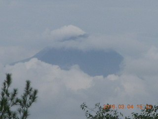 183 994. Indonesia - Borobudur temple view of volano