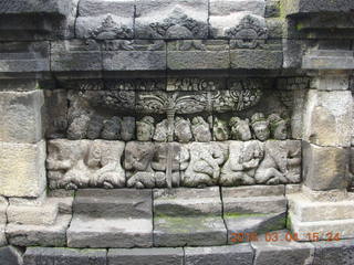 Indonesia - Borobudur temple - lion/dog with Adam