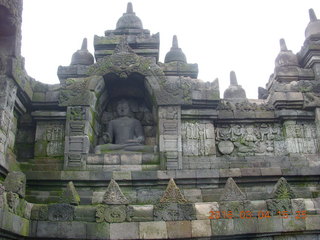 Indonesia - Borobudur temple - Buddha in the wall