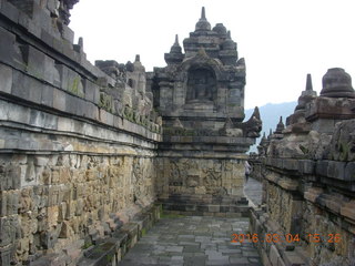 Indonesia - Borobudur temple view of volano