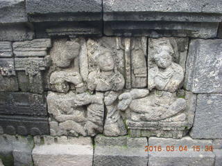 Indonesia - Borobudur temple - Buddha in the wall
