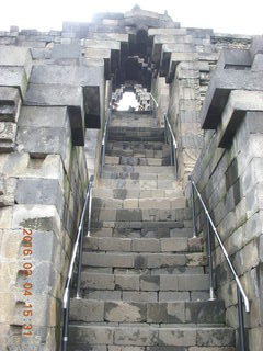 Indonesia - Borobudur temple - stairs going up