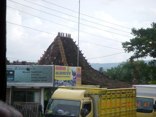 284 994. Indonesia - puppet show stop - temple