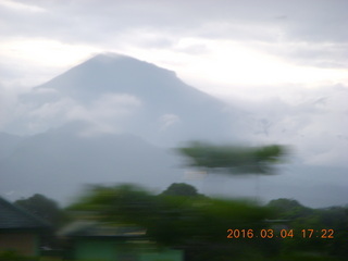 Indonesia - bus ride back from Borobudur - volano in the distance