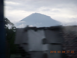 Indonesia - bus ride back from Borobudur - volcano in the distance