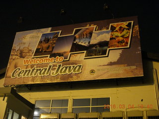 301 994. Indonesia - bus ride back from Borobudur - Central Java sign