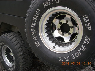 Indonesia - Mighty Mt. Bromo - our Jeep tires