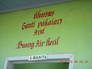 Indonesia - Bantimurung Water Park - sign for women