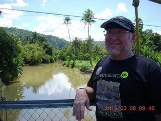 Indonesia village - Adam on bridge