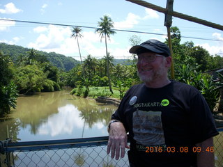 Indonesia village - Adam on bridge