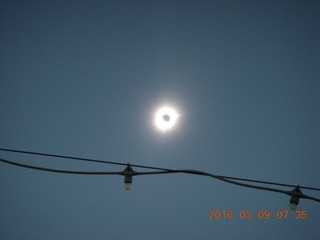 Makassar Straight total solar eclipse - Mark and Mike and masks