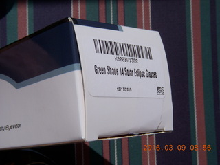 78 999. green-shade eclipse glasses box