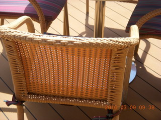 deck chair casting shadows