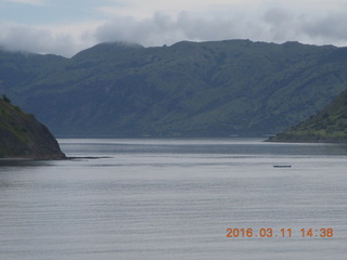 Matt and Bobbi on Volendam with komodo behind