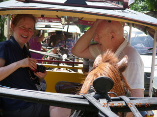 Indonesia - Lombok - horse-drawn carriage ride back - Angela and Terry