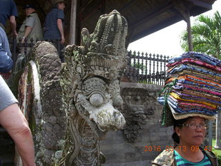 Indonesia - Bali - temple at Klungkung - lilies in the moat