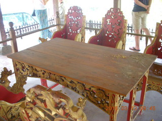 Indonesia - Bali - temple at Klungkung - table setting