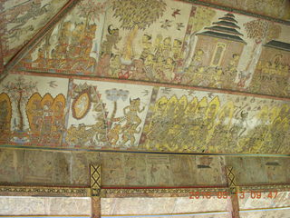 Indonesia - Bali - temple at Klungkung - ceiling