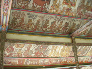 Indonesia - Bali - temple at Klungkung - ceiling pictographs +++