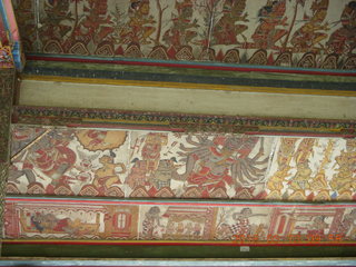 Indonesia - Bali - temple at Klungkung - ceiling pictographs