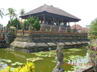 Indonesia - Bali - temple at Klungkung - ceiling with gargoyle