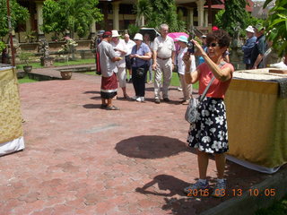 Indonesia - Bali - temple at Klungkung - Iris taking a picture