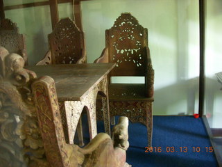 Indonesia - Bali - temple at Klungkung - table setting in museum