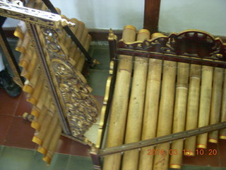 Indonesia - Bali - temple at Klungkung - musical instruments