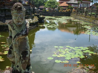 Indonesia - Bali - temple at Klungkung - moat with lilies