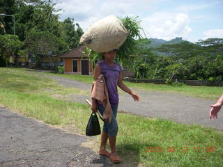 Indonesia - Bali - lunch with hilltop view - carrying a load +++