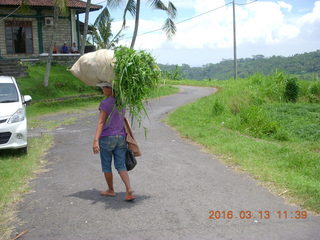 Indonesia - Bali - lunch with hilltop view - carrying a load