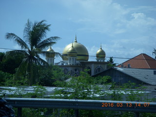 Indonesia - Bali - bus ride - monument - mosque