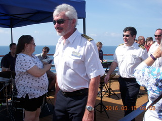 Volendam - King Neptune visit - our captain