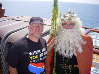 Volendam - King Neptune visit - kiss the fish