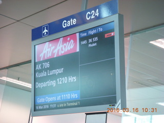 Air Asia flight to Kuala Lumpur